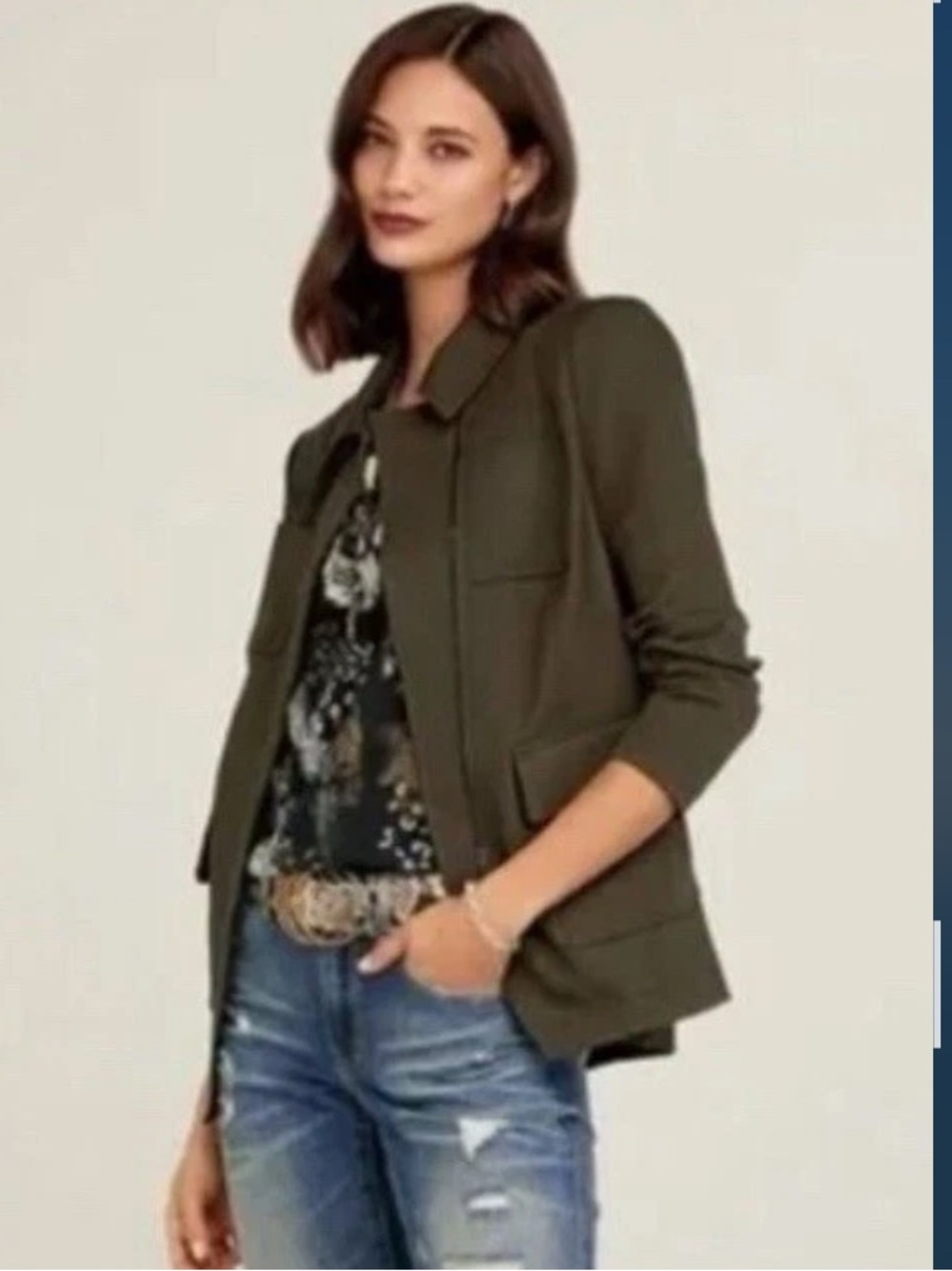 Cabi Academy Blazer (Style #4120). Jacket Olive green small